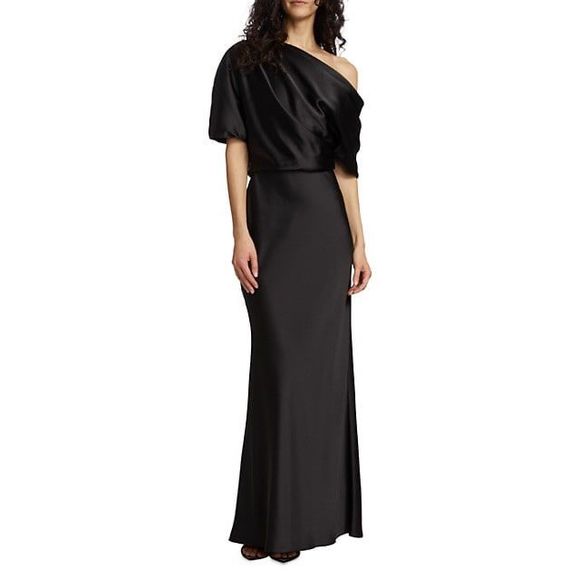Amsale Dresses & Skirts - NWT Amsale Satin One-Shoulder Gown Size 8 $495